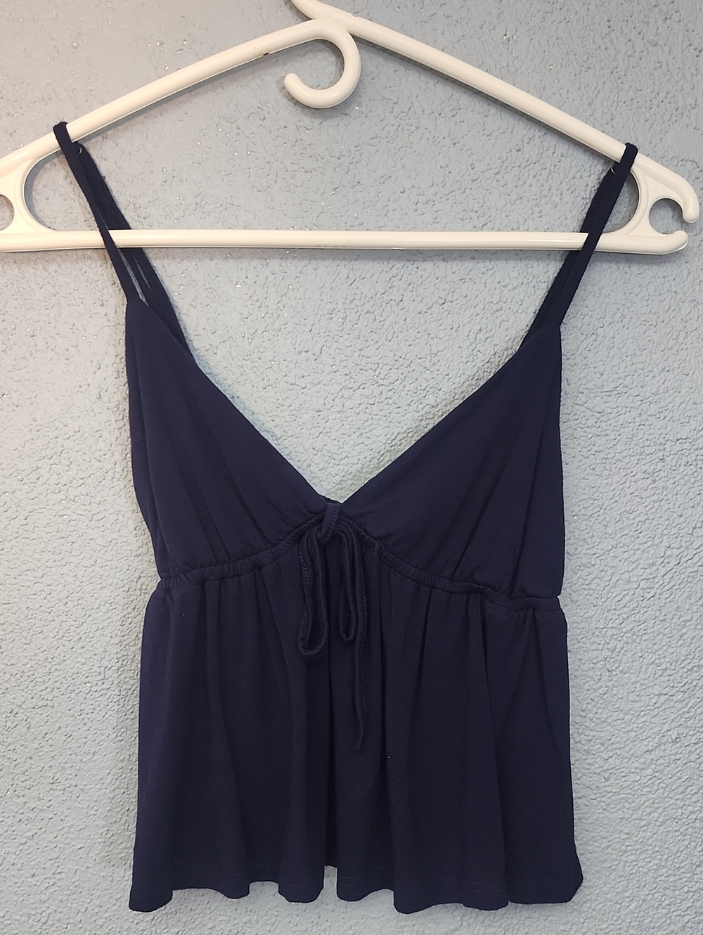 Edikted Navy V-Neck Tie-Front Spaghetti Strap Camisole